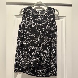 Fever Black and White Floral Blouse